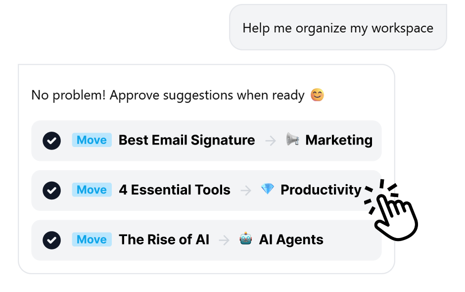Let AI do the organizing